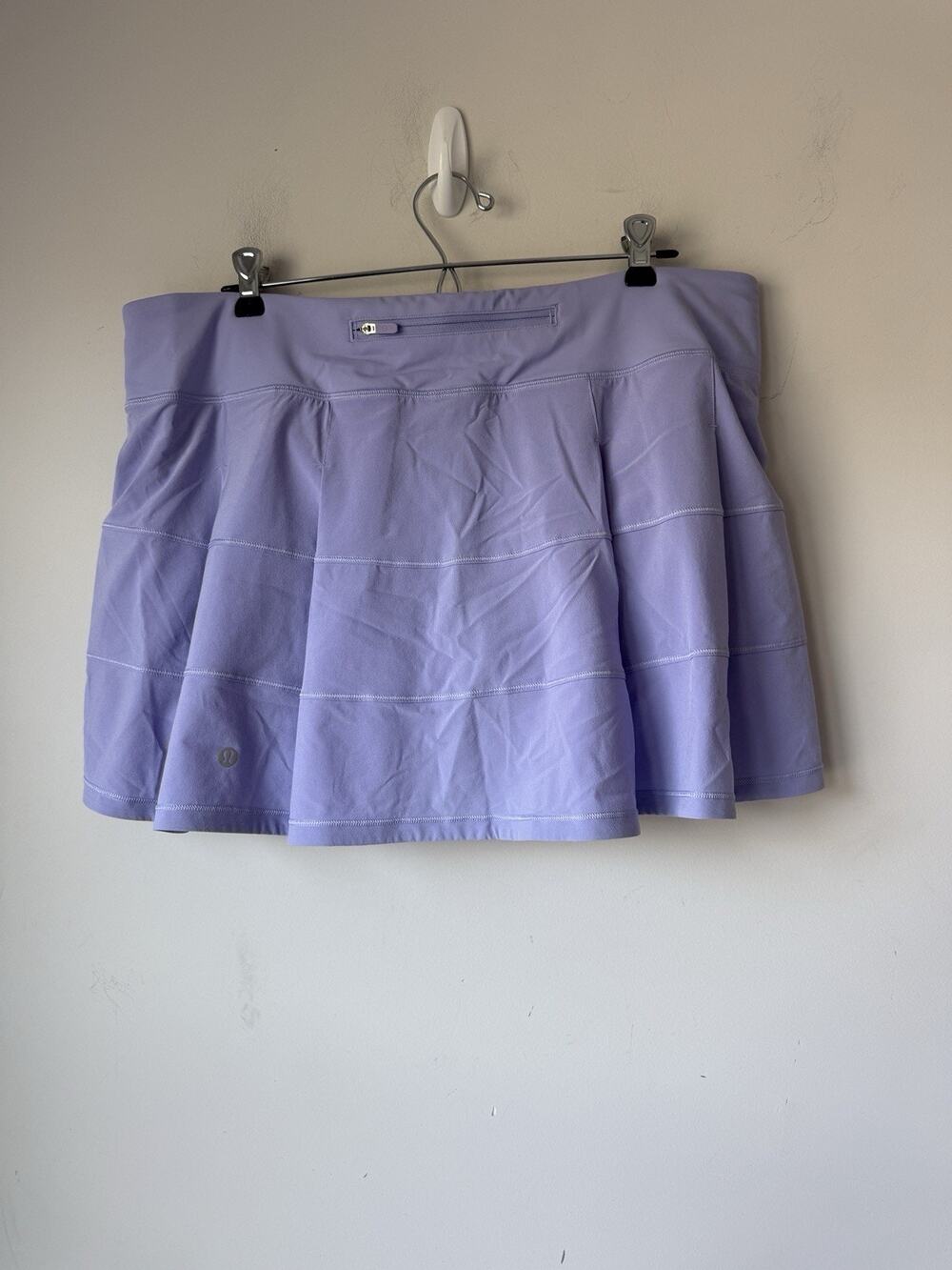 LULULEMON pace rival skirt Square Tag Women’s Size 14 lined Lilac 14” Very Good